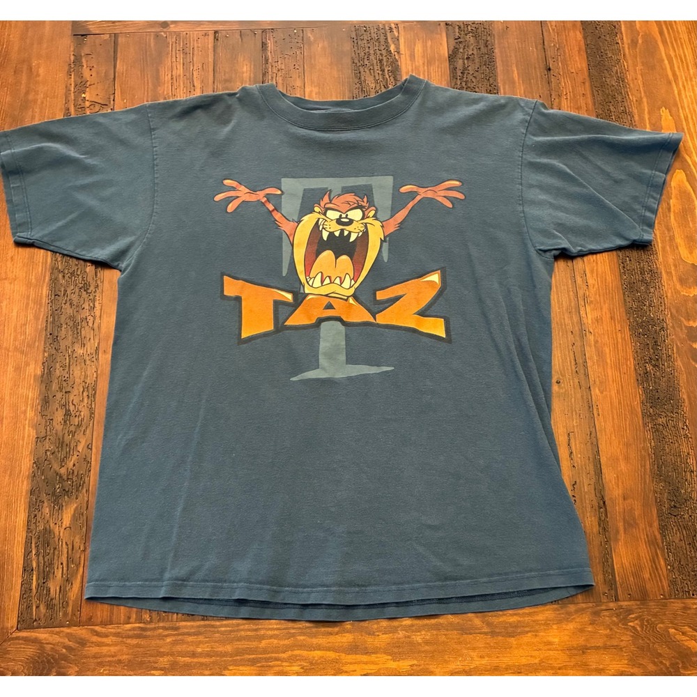 Vintage 90s Taz Looney Tunes Warner Bros Tshirt, Men's Size XL